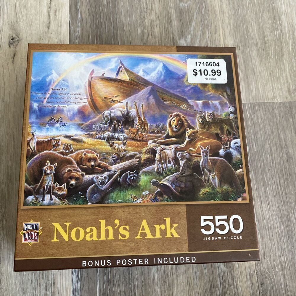 Masterpieces Noahs Ark 500 Piece Jigsaw Puzzle 15"X21" Recycled Material